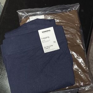 Sonoma XL Leggings in Navy and Brown